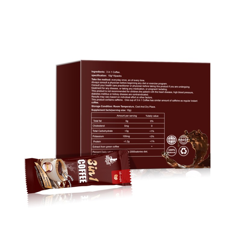 Health Coffee Supplier - OEM 3-in-1 Instant Coffee Colon Cleanse Support