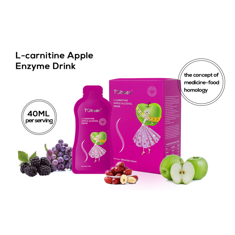 Oral Liquid Manufacturer - Bulk 40ml Fiber L-Carnitine Apple Enzyme Safe