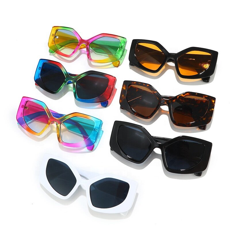 Colorful Cat Eye Sunglasses Supplier - Wide Leg Plastic for Women and Men Vintage Frames
