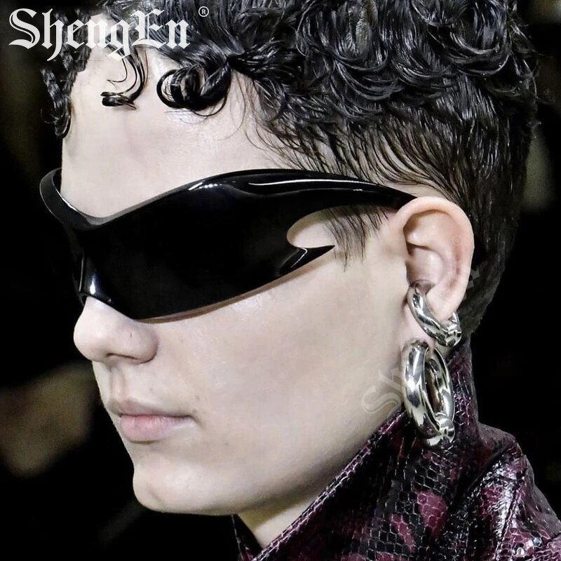 Sports Eyewear Factory - Hot Sale Dazzle Lens Men Women Oversized Rimless Y2K