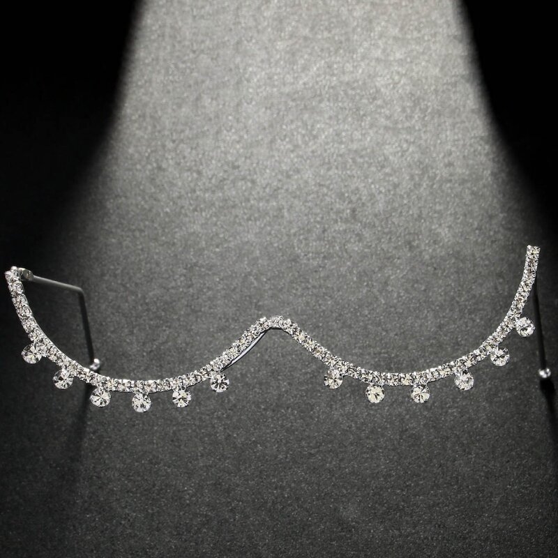 Diamond Eyeglass Frame Supplier - Luxury Fashion Lensless Wave for Party Accessories