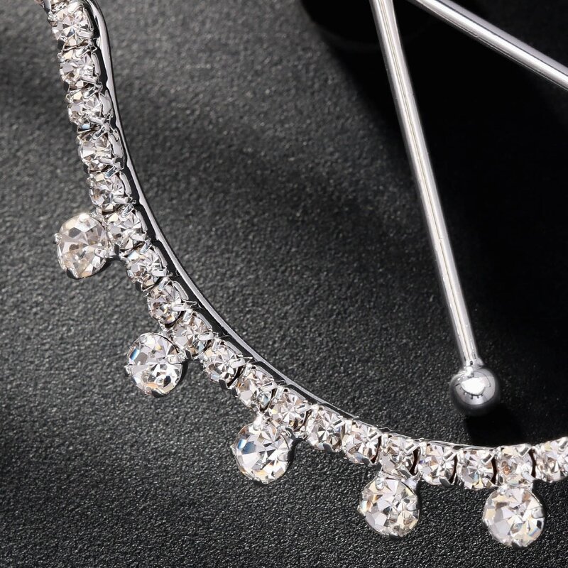 Diamond Eyeglass Frame Supplier - Luxury Fashion Lensless Wave for Party Accessories