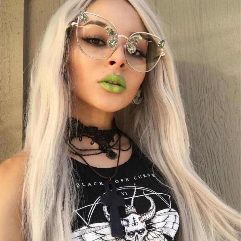 Metal Rhinestone Sunglasses Factory - Luxury Oversized Cat Eye Diamond Women 2025