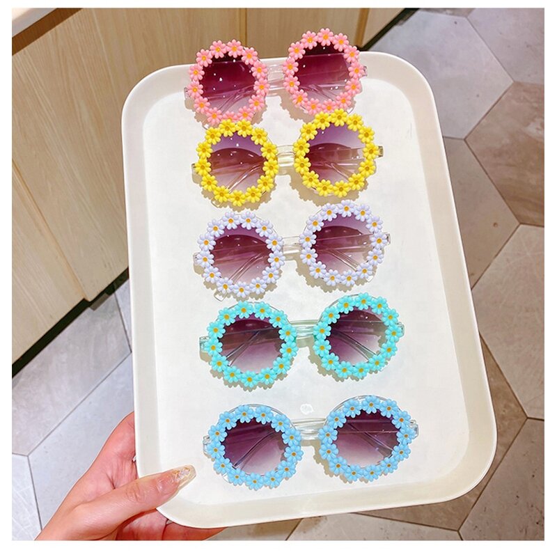 Kids Daisy Sunglasses Factory - Hot Popular Cute Children Plastic Frame Flower
