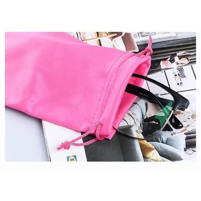 Sunglasses Bag Supplier - New Colorful Drawstring Pouch Myopia Glasses Case Soft Eyewear