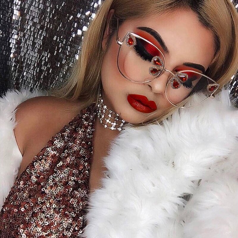 Metal Rhinestone Sunglasses Factory - Luxury Oversized Cat Eye Diamond Women 2025