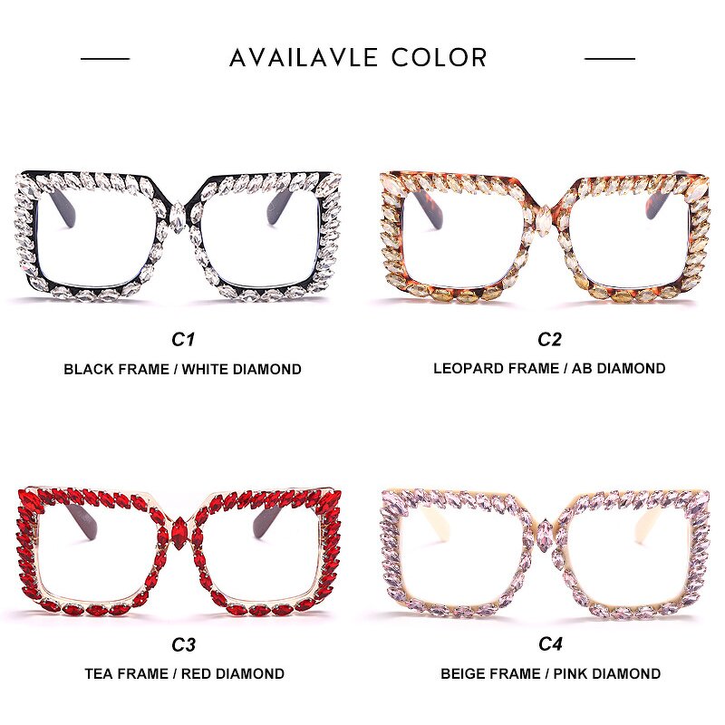 Women Sunglasses Factory - New Trendy Oversized Custom Logo Square Diamond
