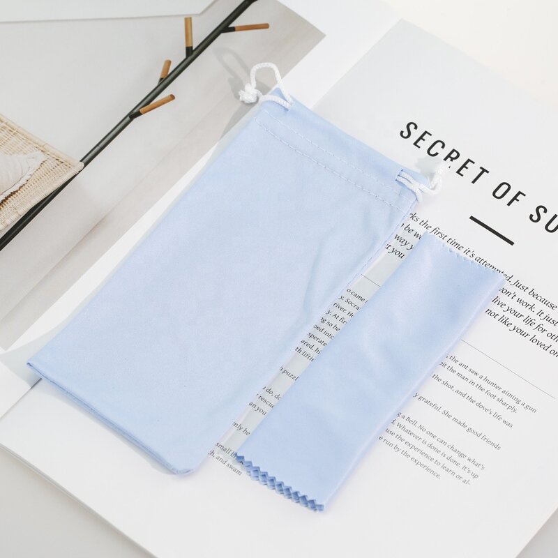 Eyeglass Pouches Supplier - Wholesale Soft Microfiber Custom Drawstring Bags Portable
