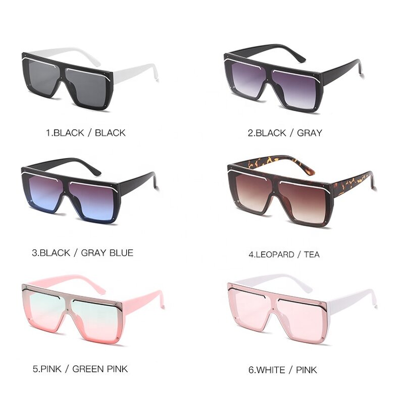 Vintage Plastic Sunglasses Supplier - Latest One Piece Lens Square Oversized Luxury for Women