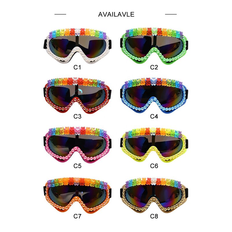Ski Goggles Supplier - New Colorful Cute Bear Women Oversized Windproof Sports