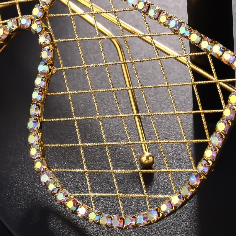 Luxury Eyeglasses Frames Factory - Women Lensless Oversized Grid Diamond 2025