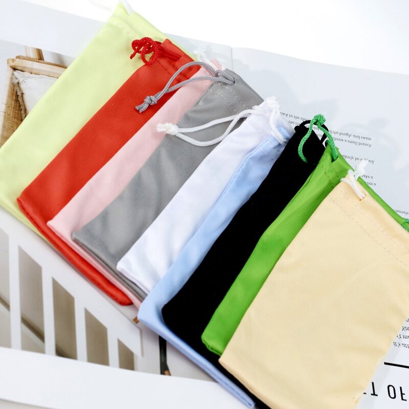 Eyeglass Pouches Supplier - Wholesale Soft Microfiber Custom Drawstring Bags Portable