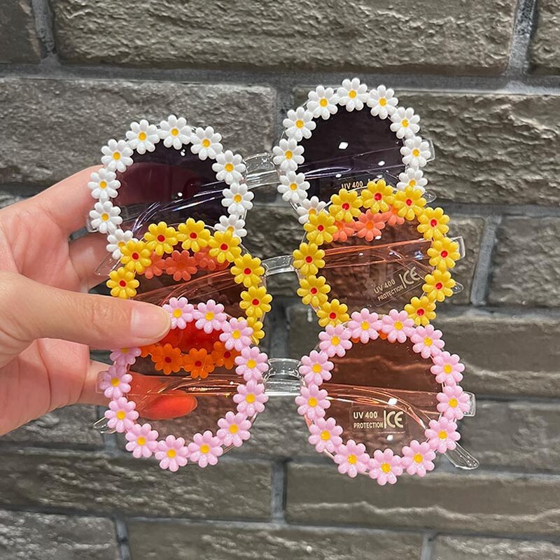 Kids Daisy Sunglasses Factory - Hot Popular Cute Children Plastic Frame Flower