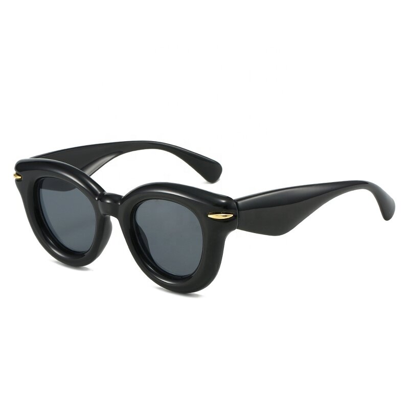 Retro Sunglasses Supplier - High Quality Inflatable Cat Eye Frame Round Lens for Women