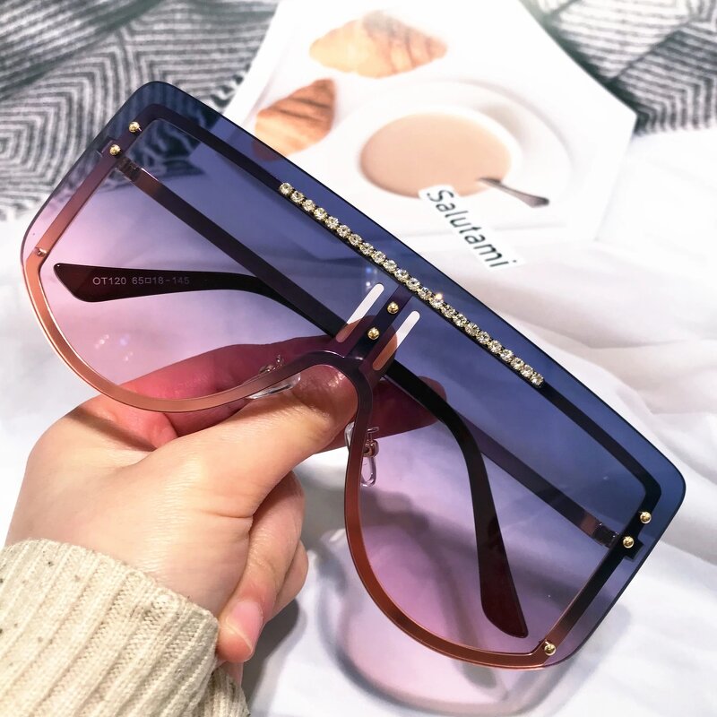 One Piece Sunglasses Factory - Latest Fashion Metal Rimless Women Oversized for Men