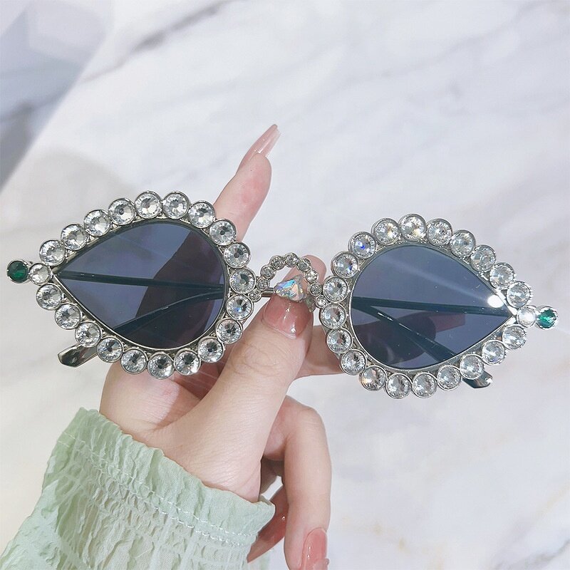 Metal Frame Sunglasses Factory - New Arrival Fashion Luxury Women Small Diamond for Men