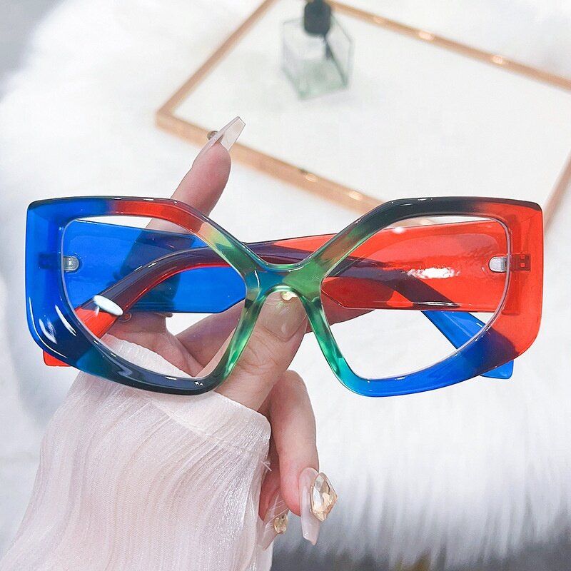Colorful Cat Eye Sunglasses Supplier - Wide Leg Plastic for Women and Men Vintage Frames