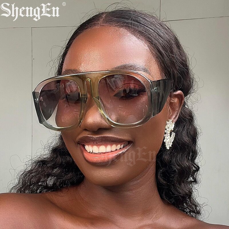 Custom Logo Sunglasses Factory - New 2025 Fashion Oversized Wide Leg Vintage Round