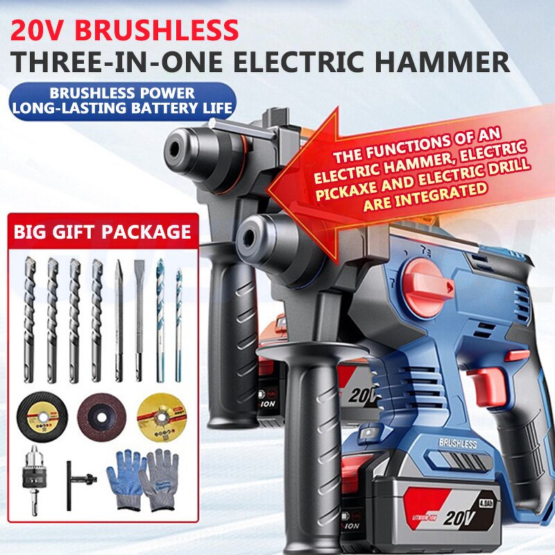 Hammer Drill Factory - Rechargeable Impact Lithium Battery Brushless Variable Speed