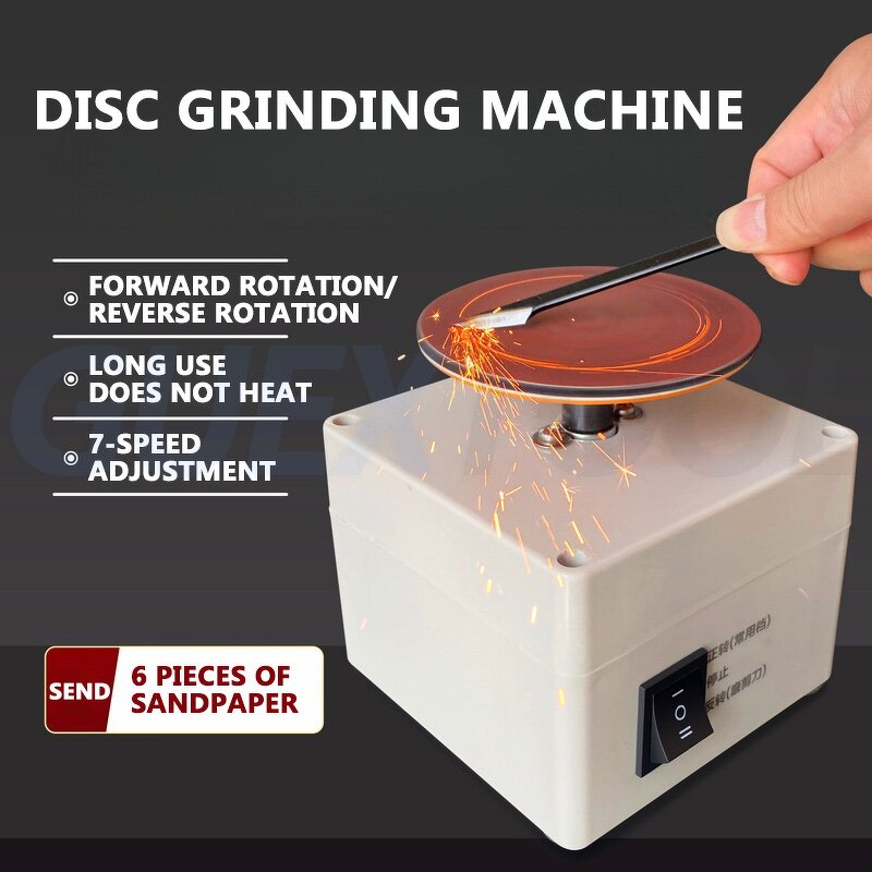 Knife Sharpener Supplier - Small Electric 4-inch Disc Sandpaper Table Grinder Polishing