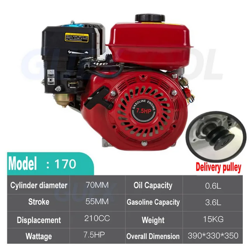 Gasoline Engine Supplier - 4-stroke 7.5HP for Kart Pressure Washer Lawn Mower Accessory