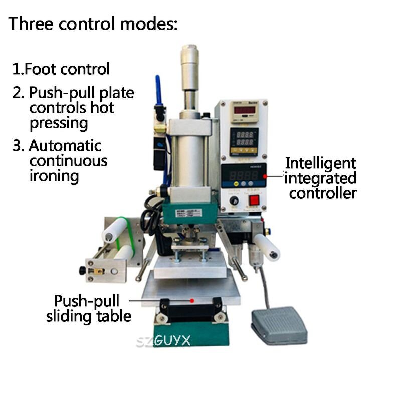 Logo Embossing Machine Factory - 10x13cm Professional Golden Leather Hot Foil Stamping