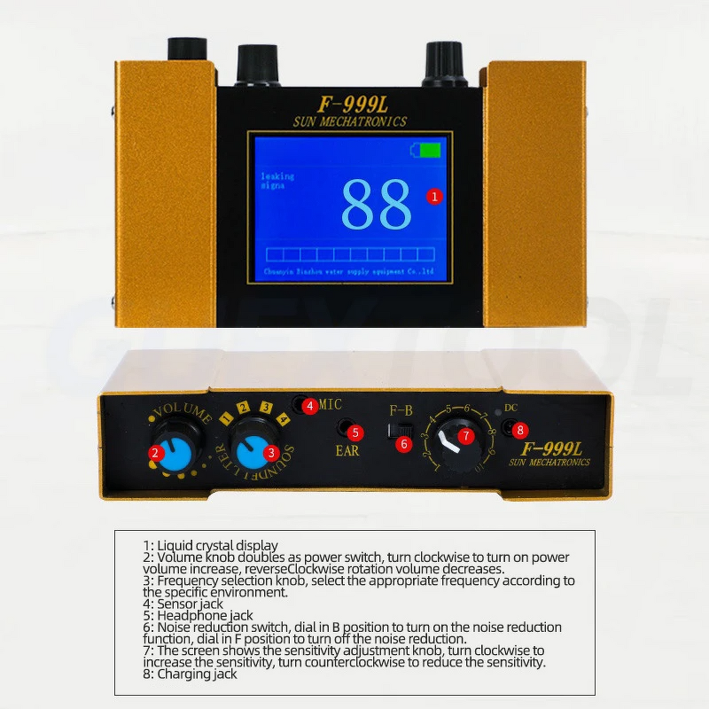 Water Leak Detector Manufacturer - High Precision Electronic Pipe Scope Industrial Underground