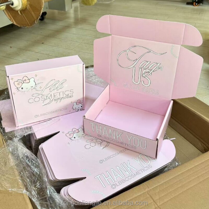 Corrugated Gift Box Factory - OEM 2025 Custom Printing Rigid Pink