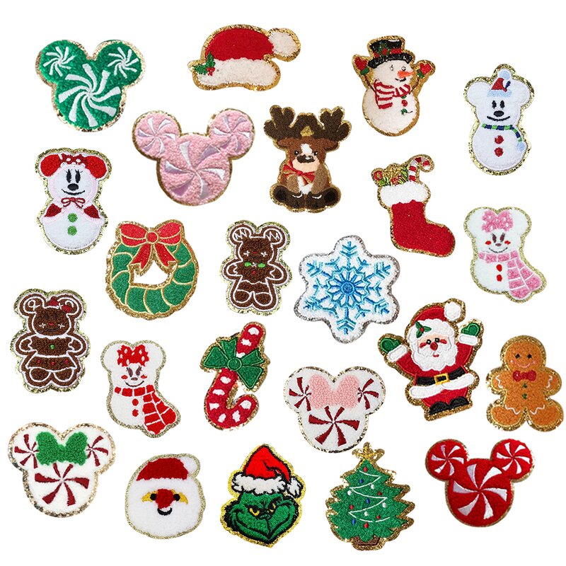 Embroidered Patches Factory - 3D Hot Melt Adhesive Twill Christmas Design for Hats