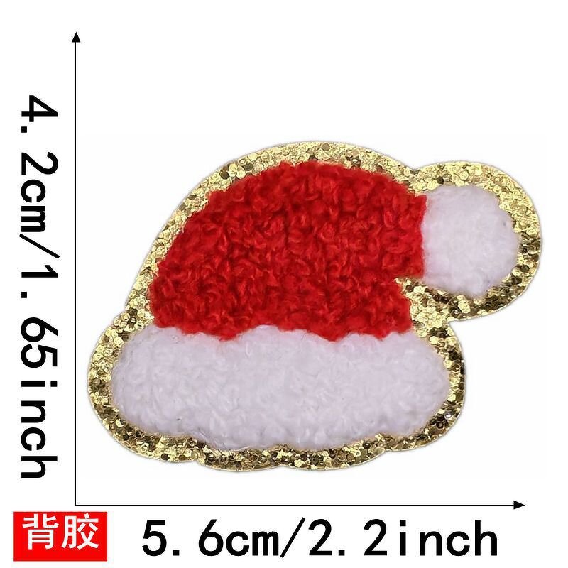 Embroidered Patches Factory - 3D Hot Melt Adhesive Twill Christmas Design for Hats