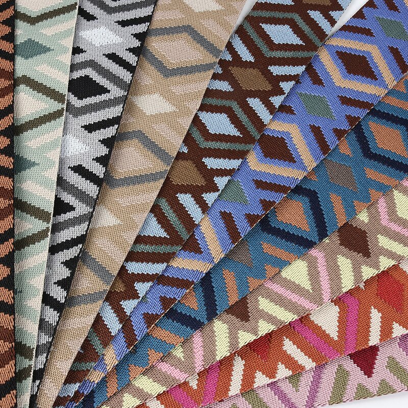 Jacquard Belt Supplier - Ethnic Style 5cm Loop Pattern Embroidered Lace Woven Belt