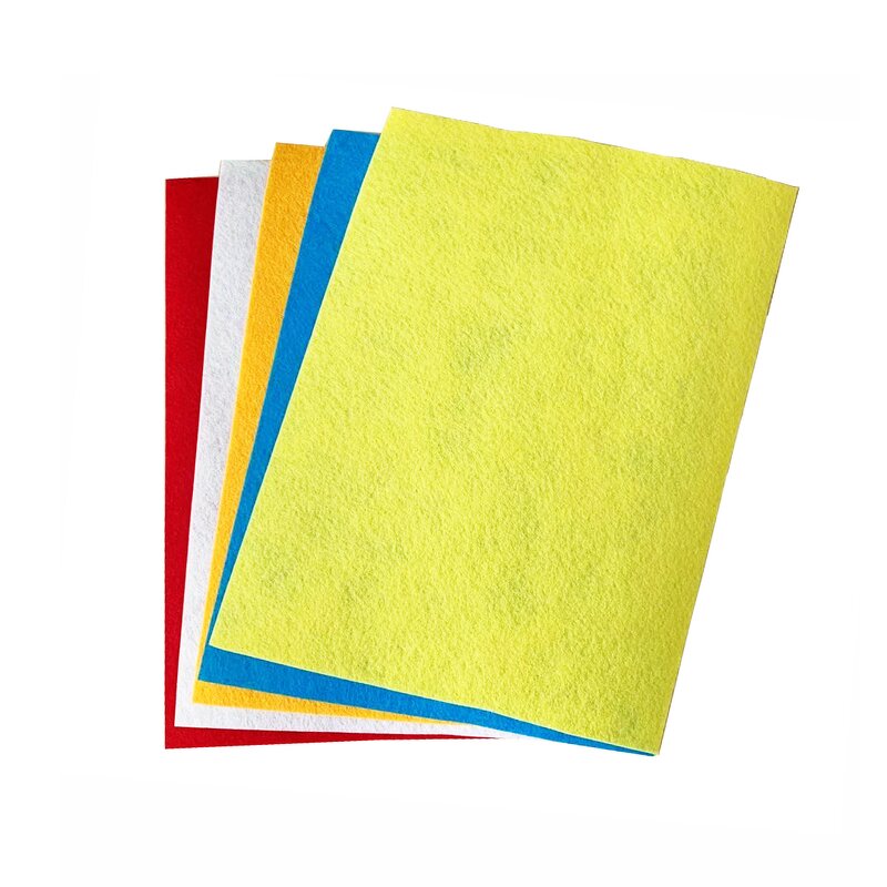 Non-woven Felt Fabric Supplier - Thermo-bonded 100% PET White for Craft Kids Felt