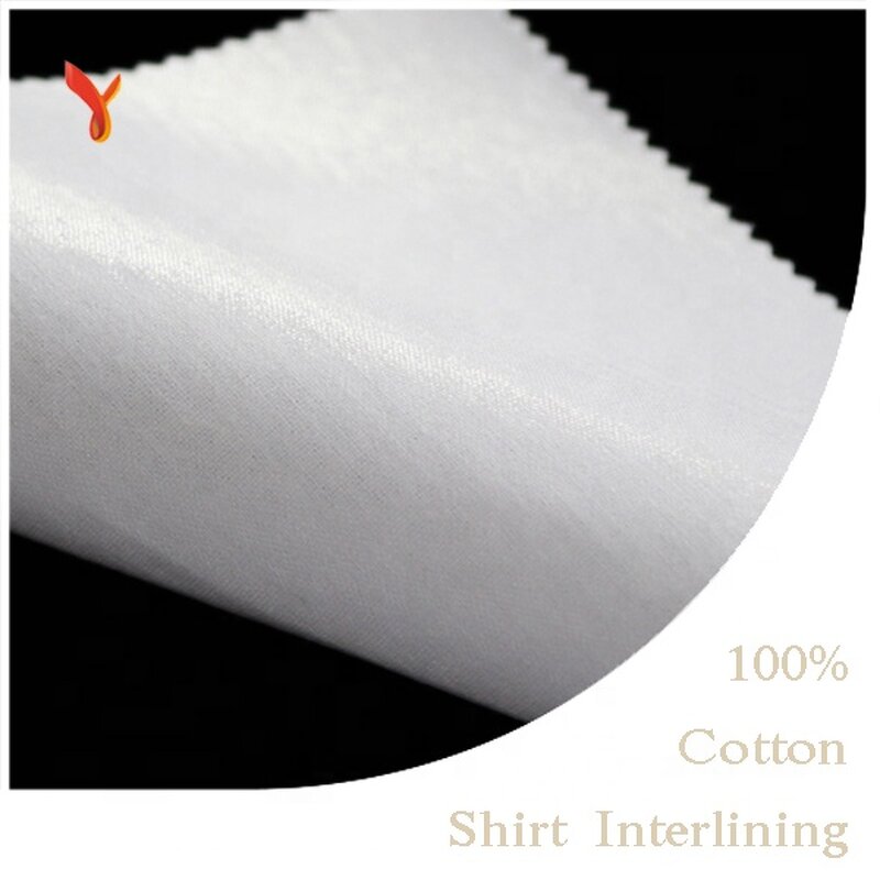 Shirt Collar Lining Factory - Lower Temperature Fusible Cotton Woven Interlining