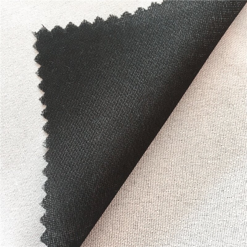 Woven Fusible Interlining Factory - 9900 100% Polyester 75D 55gsm Elastic Soft for Garment