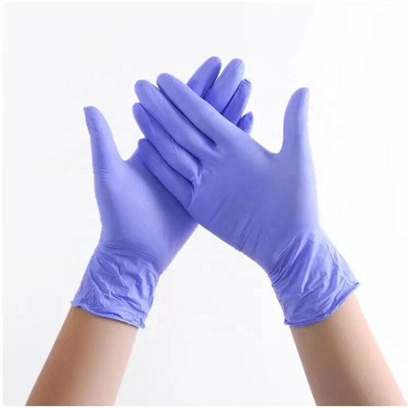Purple Nitrile Gloves Factory - OEM 9 Inches S-XL Elastic Tattoo