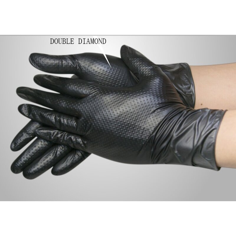 Orange Nitrile Gloves Supplier - OEM 9 Inches Industrial Anti
