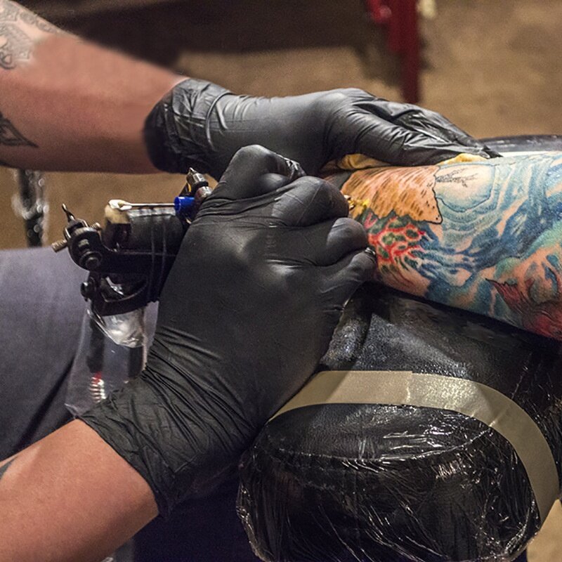 Synthetic Nitrile Gloves Factory - OEM Kitchen Black Blue Rubber