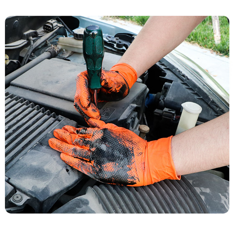 Heavy Duty Nitrile Gloves Manufacturer - OEM 8 Mil Industry Mechanic