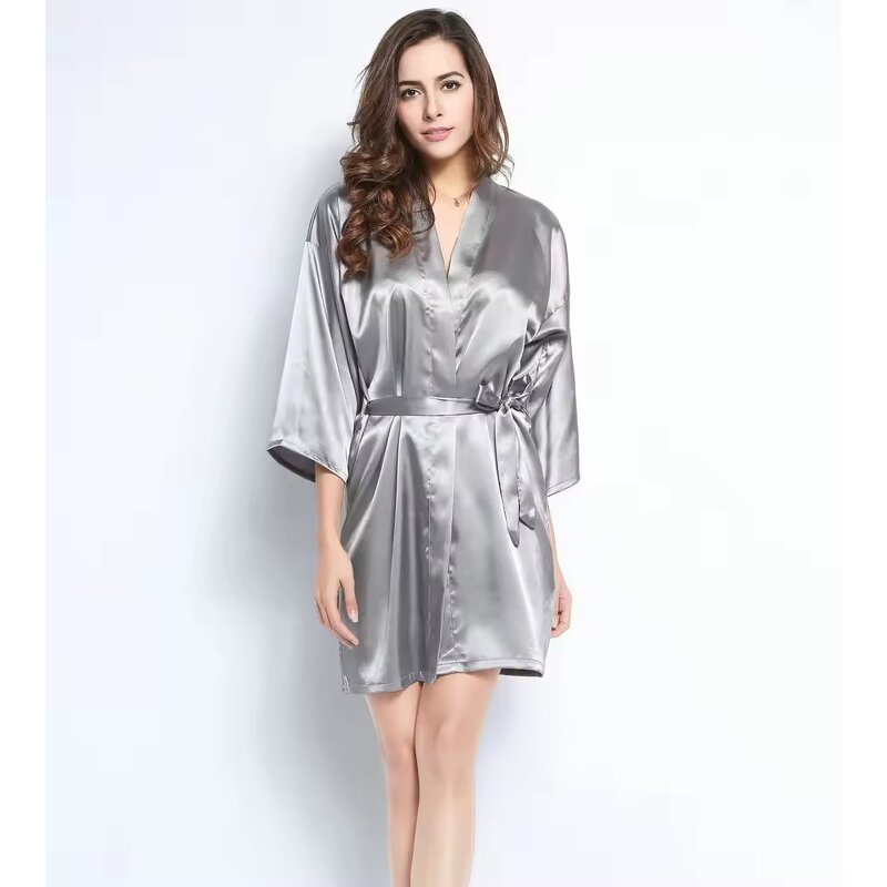 Women's Robe Factory - OEM Wedding Bride Bridesmaid Satin Silk