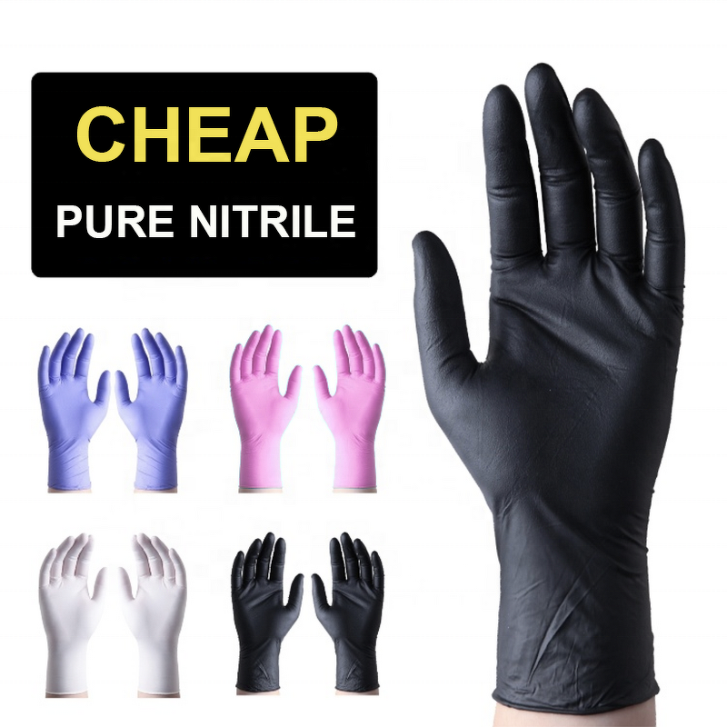 Black Nitrile Glove Supplier - OEM Cheap 9 Inches High Elastic