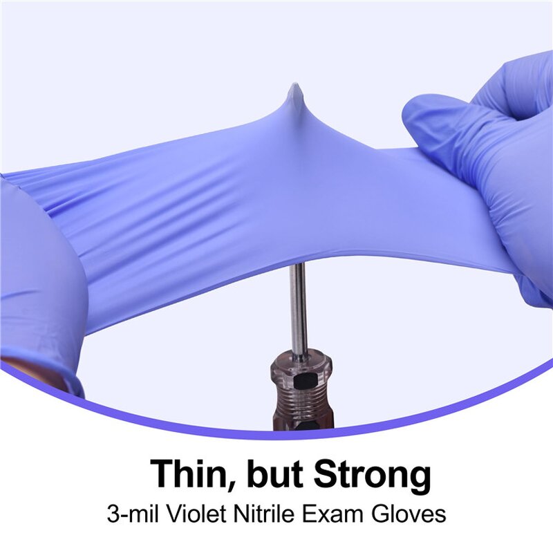 Purple Nitrile Glove Manufacturer - OEM 3 Mil Tattoo Food Service