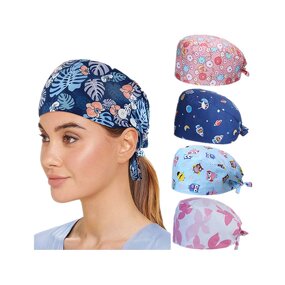 Scrub Cap Supplier - OEM Breathable Full Printed Cotton Medical