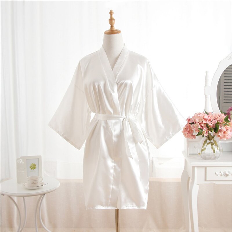 Satin Silk Robe Supplier - OEM Oem logo Custom Wedding Spa