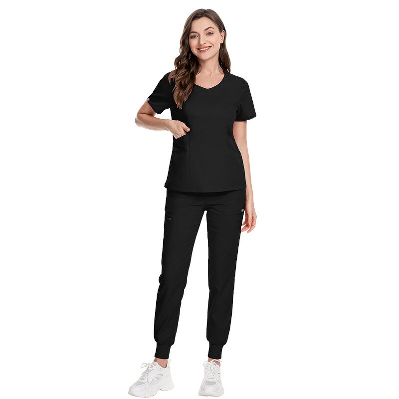 Nurse Uniform Sets Supplier - OEM High Quality Short Sleeve v Neck