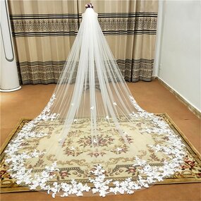 Trailing Wedding Veil Supplier - OEM EU Trailing Wedding Lace