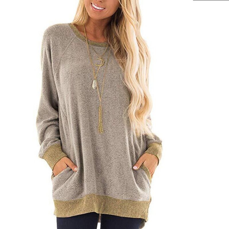Women Tunic Tops Factory - OEM Crewneck Casual Long Sleeve Color