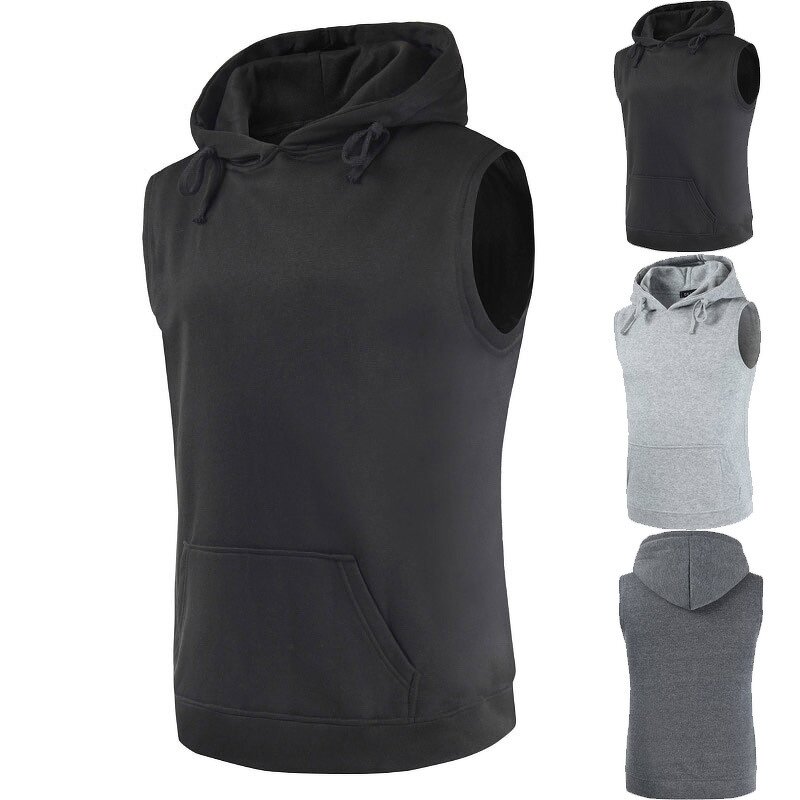 Sleeveless Hoodies Supplier - OEM DIY Custom Print New Design
