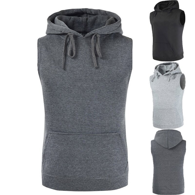 Sleeveless Hoodies Supplier - OEM DIY Custom Print New Design