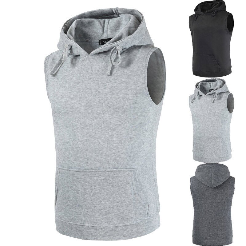 Sleeveless Hoodies Supplier - OEM DIY Custom Print New Design