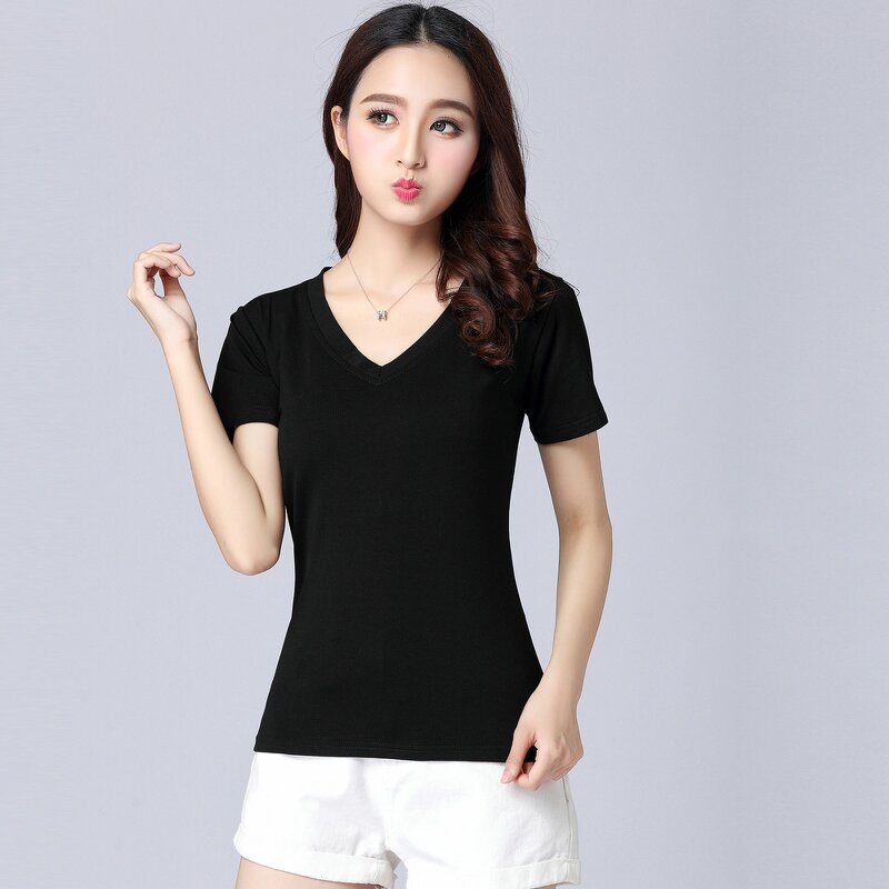 Women t Shirt Supplier - OEM High Quality Casual Girl Cotton
